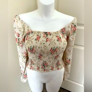 Size Large Off The Shoulder American Eagle Floral Top